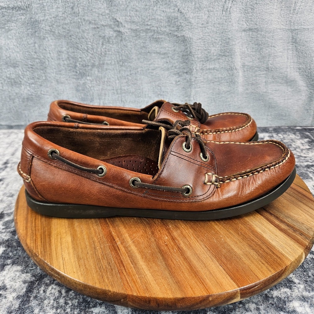 L.L.Bean Boat Shoes Mens Size 10.5 D Brown Casco Bay Moc Slip On Loafer 233933